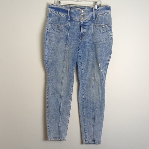 Signature Fit Flex Magic Waistband High Rise Acid Wash Jegging Women's Size 18 - Picture 13 of 13